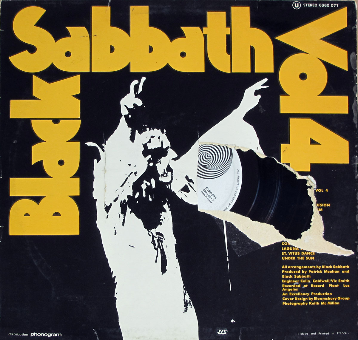 High Resolution Photo BLACK SABBATH - Vol 4 ( France ) 